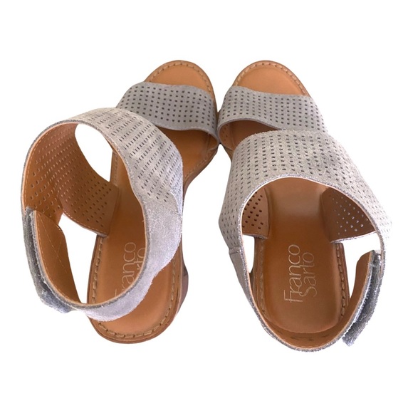 Franco Sarto Women’s Suede Sandal Size 10 Devine Grey Slingback Cut Outs - Picture 4 of 7